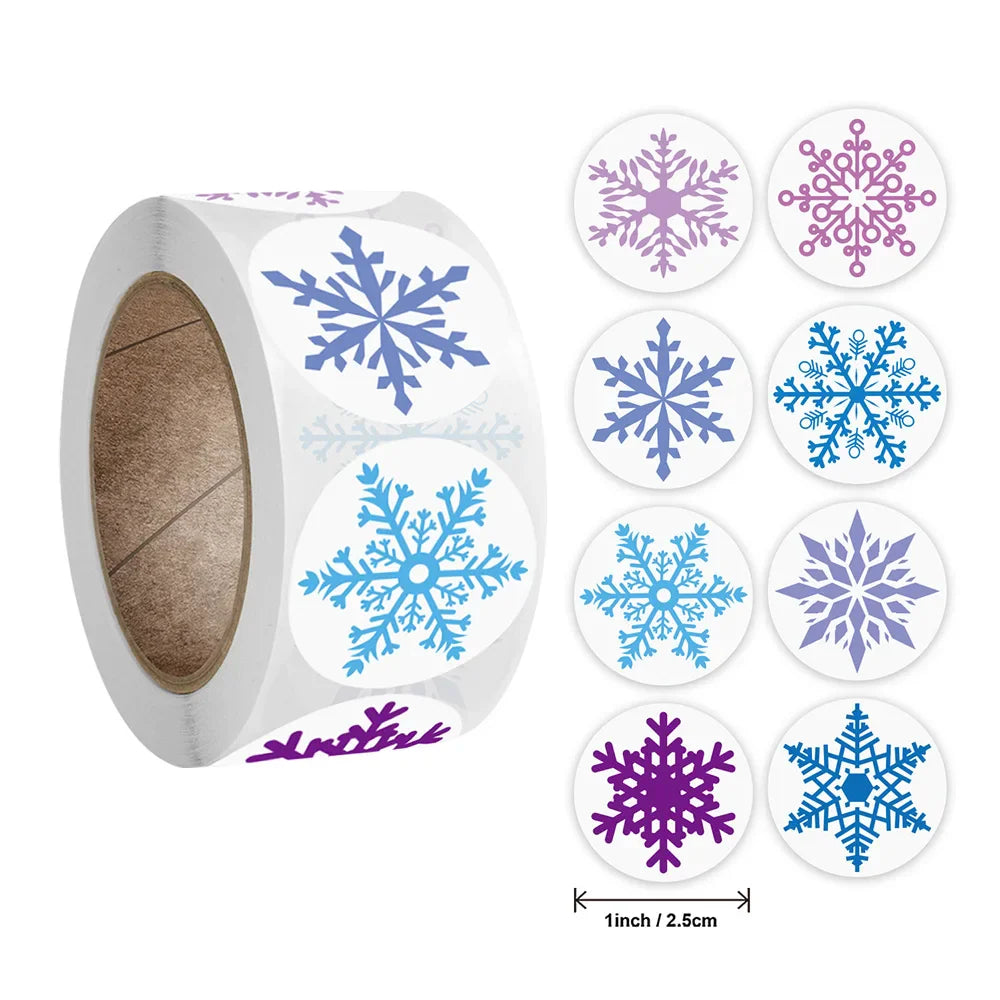 500 Pcs/Roll Merry Christmas Santa Claus Sticker Gift Decoration Sealing Stickers Children's Reward Sticker (ONLINE ORDER ONLY)