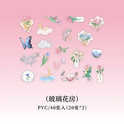 40pcs/lot Ins Retro Romantic 3D Decoration Stickers Diary DIY Scrapbooking Sticker Kawaii Korean Stationery Personalizd (ONLINE ORDER ONLY)
