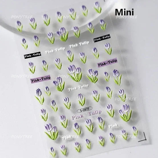 Hot Stamping Purple Line Love Heart Lace Bowknot Chain Branches Star Flower Leaf Butterfly Plant Flower Nail Art Stickers Decals (Online Order Only)