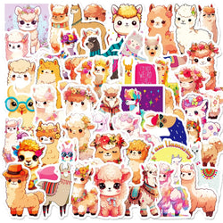Cute Alpaca Waterproof Stickers for Luggage, Phone, Laptop, Diary, Scrapbook - 10/30/50PCS (ONLINE ORDER ONLY)