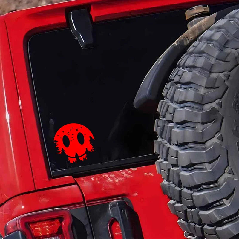 woods and a smiling face like moon stickers,creative decal with high quality Accessories for cars trucks motorcycles &laptops! (ONLINE ORDER ONLY)