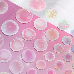 1pcs Cute Colorful Bubble Series Stickers Ins Basis Dot Laser Decoration Sticker Diary Scrapbooking DIY Album Kawaii Stationery (ONLINE ORDER ONLY)