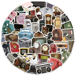 Vintage Electronics Stickers 10/30/50Pcs for Suitcase, Skateboard, Laptop, Luggage, Phone, Car, DIY Decal (Online Order Only)