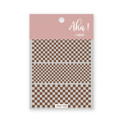 1PCS Checkerboard Nail Art Stickers 3D Classic Plaid Design Nail Decals Fashion Black White Houndstooth Manicure Accessories (Online Order Only)