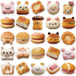 10/30/50PCS Cute Animal Cookie Stickers Funny Decals Toys DIY Notebook Phone Guitar Luggage Bike Kids Toys Cartoon Sticker Gift (ONLINE ORDER ONLY)