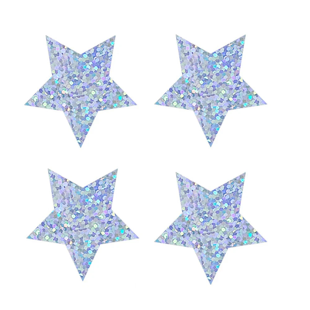 100-500Pcs Holographic Round/Heart Shape Stickers For Reward Sticker Party Gift Decoration Label Valentine's Day Sticker (Online Order Only)