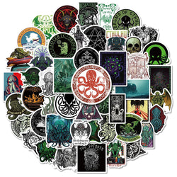 Cthulhu Mythos Horror Stickers Decal Set for Luggage Laptop Guitar Skateboard Car (ONLINE ORDER ONLY)