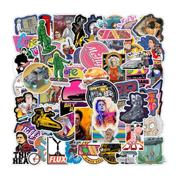 56pcs Flight To The Future Cartoon Stickers for Luggage, Phone, Car, Laptop, Scooter, Refrigerator Decoration (Online Order Only)