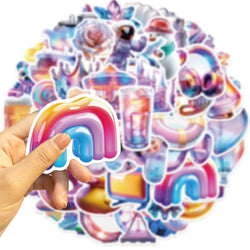 50PCS Cartoon 3D Gift Stickers DIY Diary Laptop Luggage Skateboard Aesthetic Scrapbook DIY Child Phone Stationery Supply for Kid (Online Order Only)