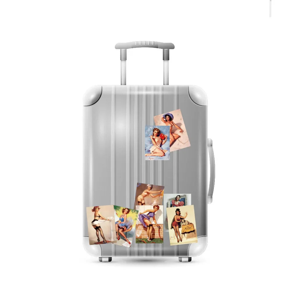 10/30/50/100pcs Retro Girl Pin Up Girls Stickers Skateboard Motorcycle Laptop Luggage Phone Guitar Car Cool Waterproof Sticker (ONLINE ORDER ONLY)