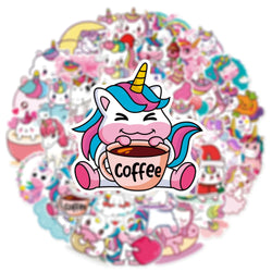 10/50Pcs Cute Cartoon Horse Stickers for Laptop Luggage Phone Car Scooter Funny Vinyl Decal for Kids Girl Children Gift (ONLINE ORDER ONLY)