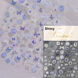 Dreamy Moon Star Cloud Butterfly Starrylight Rhinestone 5D Soft Embossed Relief Nail Art Sticker 3D Decal Decoration Manicure (ONLINE ORDER ONLY)