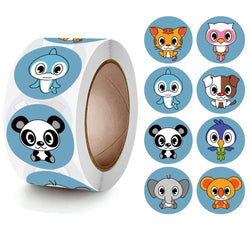 100-500pcs Animal Sticker Reward Sticker for Kids 1 inch Round Cartoon Sealing Labels for Teacher Supplies Encourage Cute Label (Online Order Only)