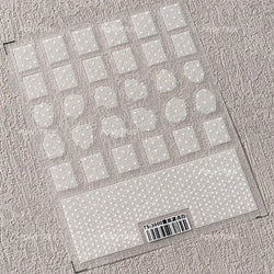 Retro White Lace Fabric Piece Bowknot English Letter Decorative Border Irregular Cloth Block Adhesive Nail Art Stickers Decals (ONLINE ORDER ONLY)