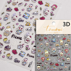Worker's Speech Chinese Characters Abstract Comics Vivid Patterns Adhesive Nail Art Stickers Satirical Writing Manicure Decals (Online Order Only)