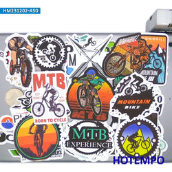 20/30/50Pieces Extreme Sport MTB Down Hill Mountain Bike Stickers for Helmet Bicycle Car Motorcycle Luggage Phone Laptop Sticker (Online Order Only)