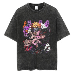 Naruto Rock Lee Streetwear T Shirt Vintage Washed Black (ONLINE ORDER ONLY)
