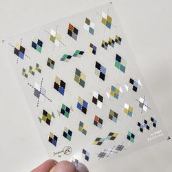 Poker Red Love Heart Square Grid Star Moon Card Pattern Spade Retro 3D Self Adhesive Nail Art Decoration Sticker Manicure Decals (Online Order Only)
