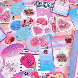 50Pcs/lot Ins Cute Bear Stickers Planner Journal Collage DIY idol card Decoration Material Scrapbook Sticker Kawaii Stationery (ONLINE ORDER ONLY)