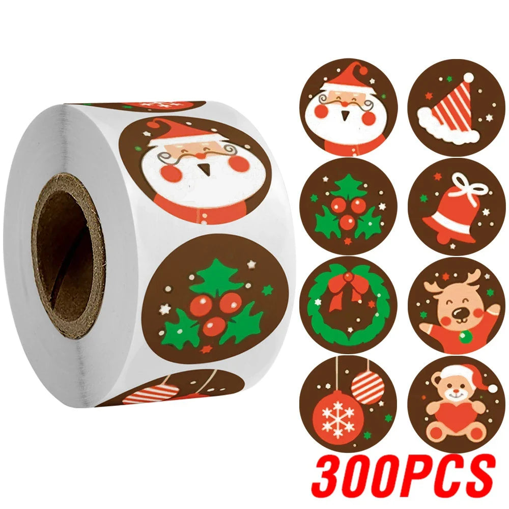 100-500 Pcs Golden Font Merry Christmas Sticker Thank You Sticker Seal Label For Envelope Gift Wrapping Scrapbook 1 Inch (ONLINE ORDER ONLY)