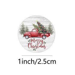 100-500pcs Merry Christmas Stickers 1 inch Self-adhesive Holiday Stickers For Christmas Decors Wedding Party Cards Label (Online Order Only)