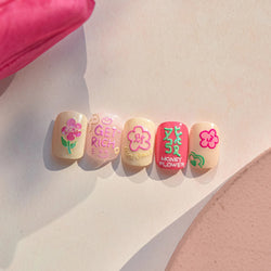 Wealthy Rich Snake Flower Coin Yuanbao Good Luck Blessing Fu Character Self Adhesive Nail Art Stickers Rhinestone Manicure Decal (ONLINE ORDER ONLY)