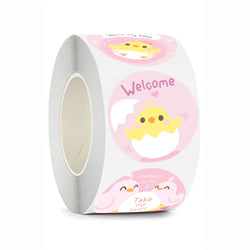 100-500pcs Kawaii Children Reward Stickers Creative School Supplies Cute Animal Encourage Sticker 2.5cm Circle Kids Toy Stickers (Online Order Only)