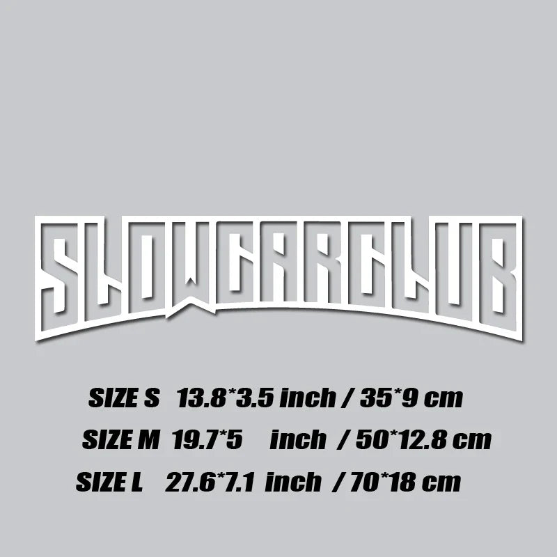 JDM decal"SLOW CAR CLUB",creative&fashion high quality sticker for cars trucks !For a Unique look (ONLINE ORDER ONLY)