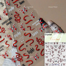2025 God of Wealth Goldfish Koi Fish Lucky Cat Yuanbao Red Element Adhesive Nail Art Stickers Festival Atmosphere Manicure Decal (Online Order Only)