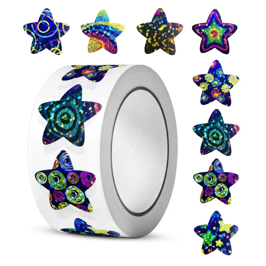 50-500pcs Cute Space Stars Sticker Children Reward Encouragement Sticker Birthday Party Gift Packaging Sealing Decor Lables kids (ONLINE ORDER ONLY)