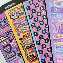 Ins Retro English Letter Material Stickers Scrapbooking DIY Album Decoration Sticker Personalized Korean Stationery (ONLINE ORDER ONLY)