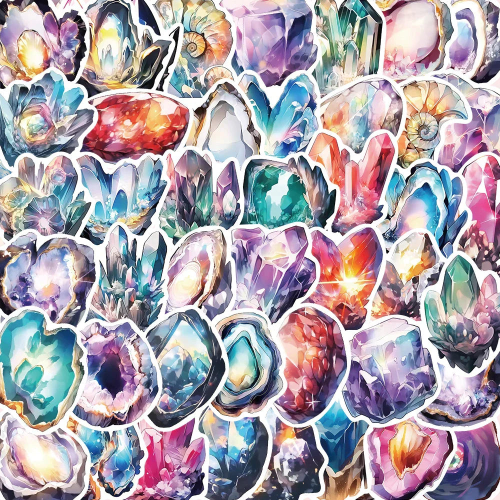 Colorful Magic Crystal Cartoon Stickers Decals for Scrapbook, Phone, Laptop, Water Bottle, Stationery (Online Order Only)