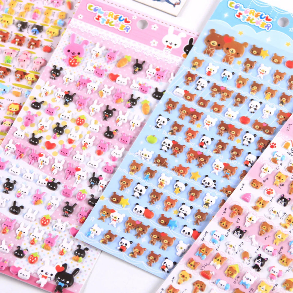 6 Pcs Kawaii Animal 3D Foam Stickers for Scrapbooking & DIY (ONLINE ORDER ONLY)