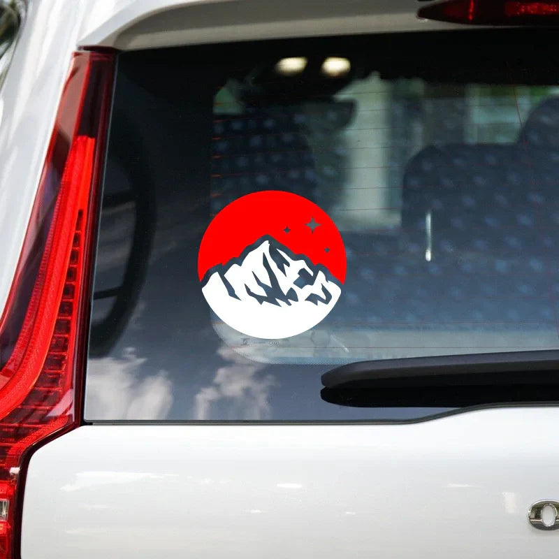 Snow Mountain Stickers,mountain&sky with stars,High quality for cars trucks motorcycles &laptops! (ONLINE ORDER ONLY)