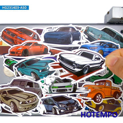 20/30/50Pieces Fashion Car Style Mixed Vehicle Funny Stickers for Kids Scrapbook Stationery Guitar Luggage Phone Laptop Sticker (Online Order Only)