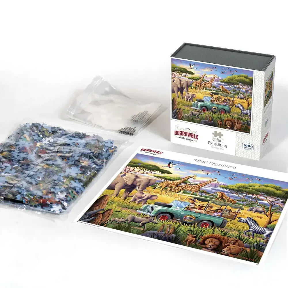 Safari Expedition 1000 Piece Jigsaw Puzzle Boardwalk (ONLINE ORDER ONLY)