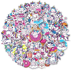 Unicorn Star Stickers Decals for Water Bottle, Suitcase, Laptop, Phone, Car, Skateboard, Motorcycle - 10/25/50pcs (ONLINE ORDER ONLY)