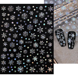 3D Snowflake Nail Art Decals Sliver Bronzing 3D Christmas Nail Art Decoration Self Adhesive Winter Christmas New Year Slides Y2K (ONLINE ORDER ONLY)