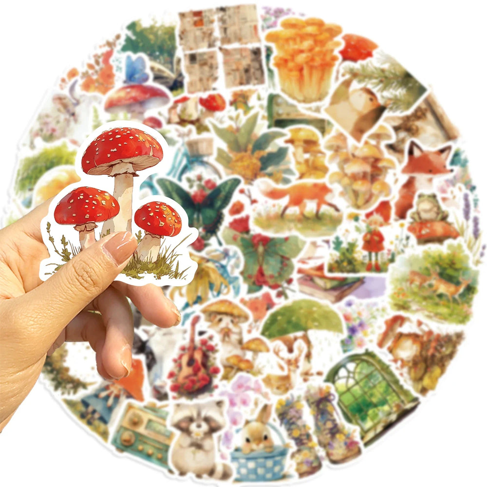 50pcs Cute Fairytale Animals Graffiti Stickers Cartoon DIY Skateboard Phone Case Laptop Waterproof Cool Sticker Decals Toy (ONLINE ORDER ONLY)