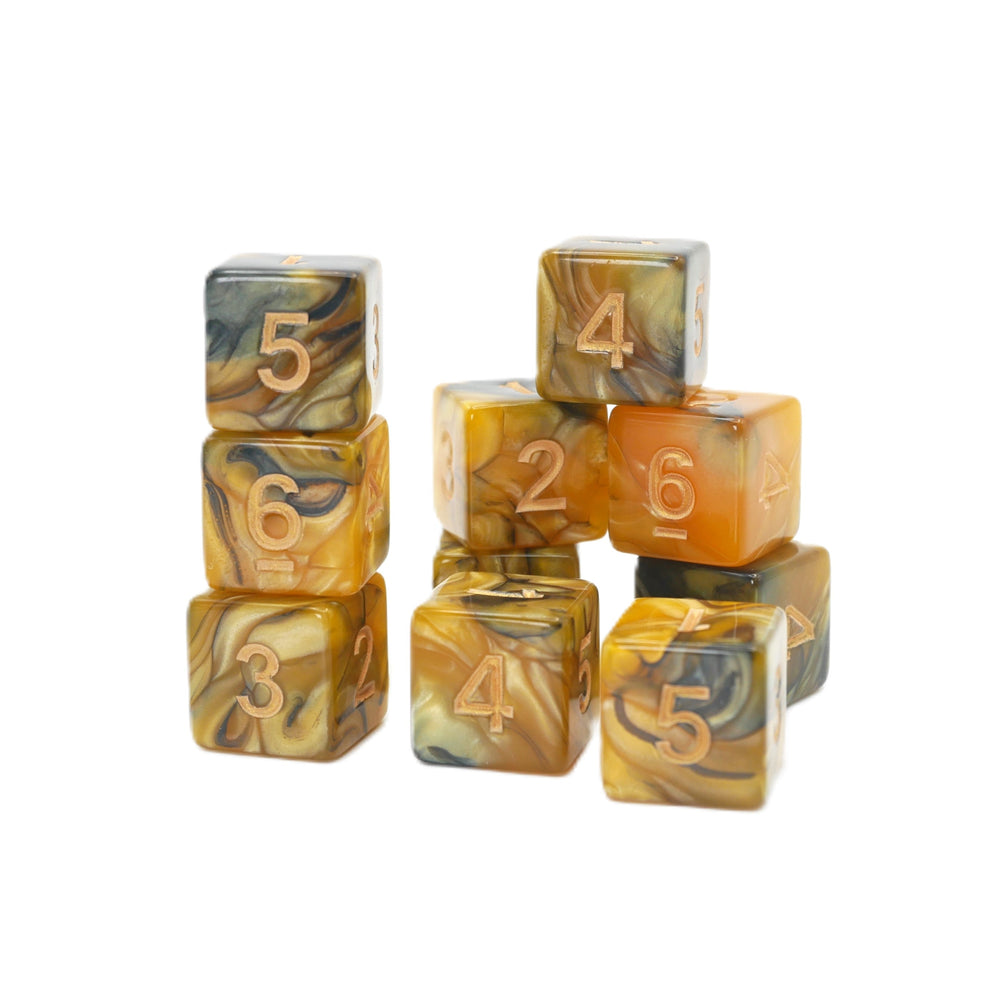 Saharan Sands 10d6 - DnD Dice Set | Acrylic RPG Gaming Dice (ONLINE ORDER ONLY)
