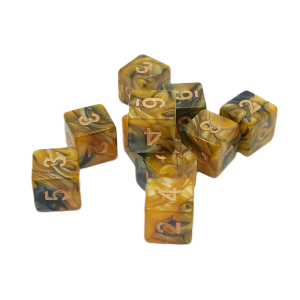 Saharan Sands 10d6 - DnD Dice Set | Acrylic RPG Gaming Dice (ONLINE ORDER ONLY)