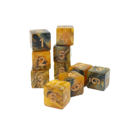 Saharan Sands 10d6 - DnD Dice Set | Acrylic RPG Gaming Dice (ONLINE ORDER ONLY)