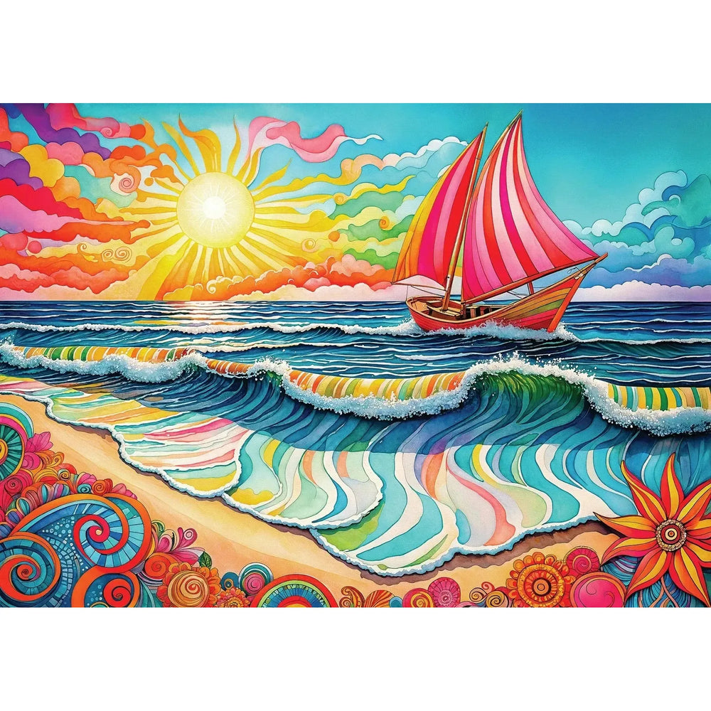 Sailing at Sunrise 1000 Piece Jigsaw Puzzle Enjoy (ONLINE ORDER ONLY)