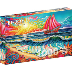 Sailing at Sunrise 1000 Piece Jigsaw Puzzle Enjoy (ONLINE ORDER ONLY)