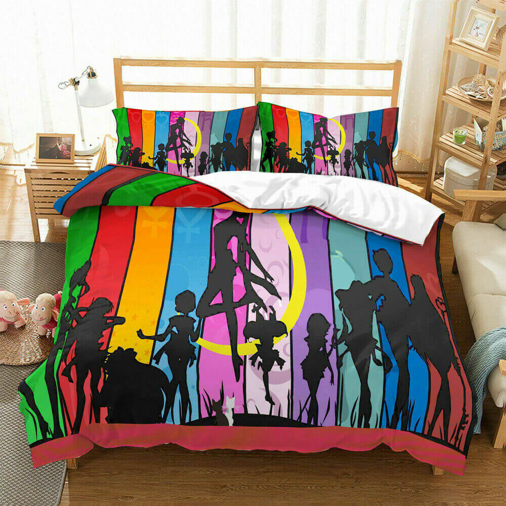 Anime Sailor Moon Pattern Bedding Set Quilt Covers (Online Order Only)