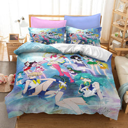 Anime Sailor Moon Pattern Bedding Set Quilt Covers (Online Order Only)