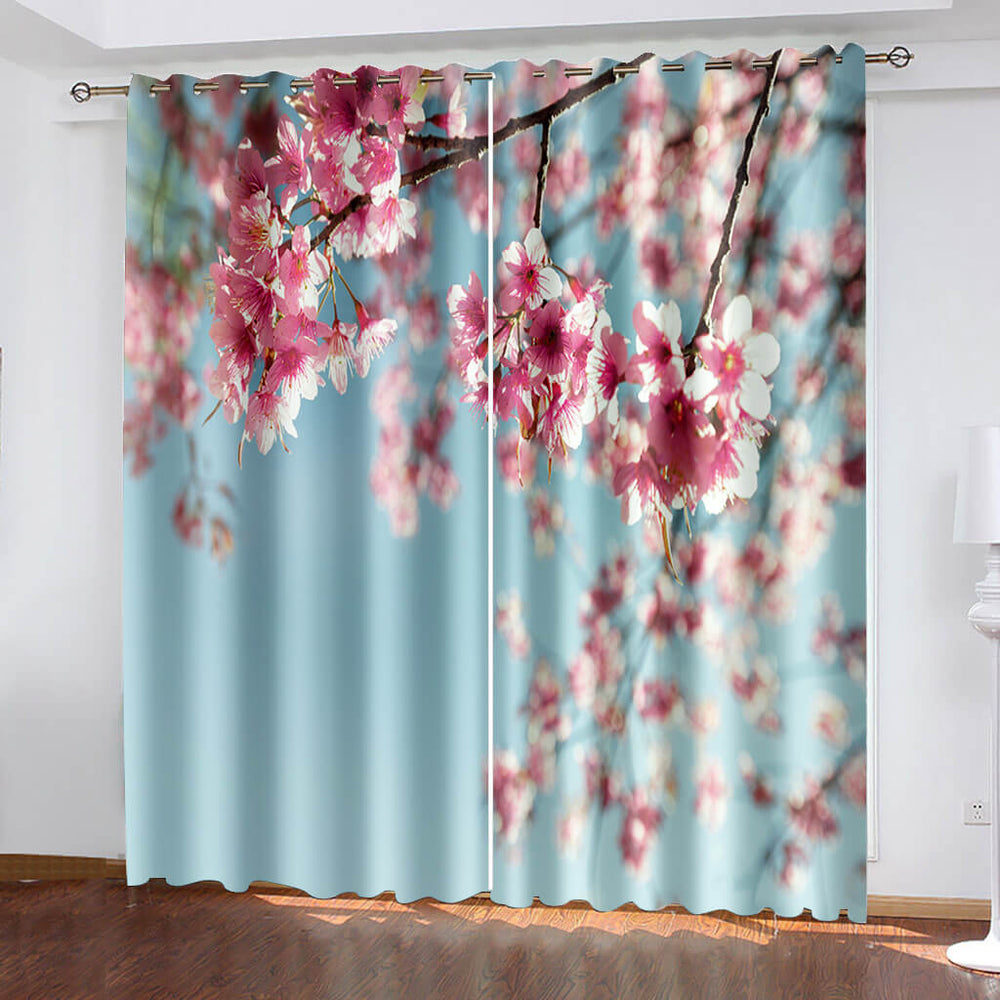 Sakura Curtains Blackout Window Treatments Drapes for Room Decoration (Online Order Only)