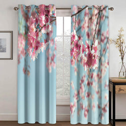 Sakura Curtains Blackout Window Treatments Drapes for Room Decoration (Online Order Only)