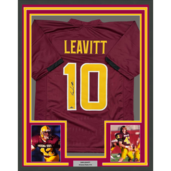 Framed Facsimile Autographed Sam Leavitt 35x39 Arizona State Red Reprint Laser Auto College Football Jersey (ONLINE ORDER ONLY)
