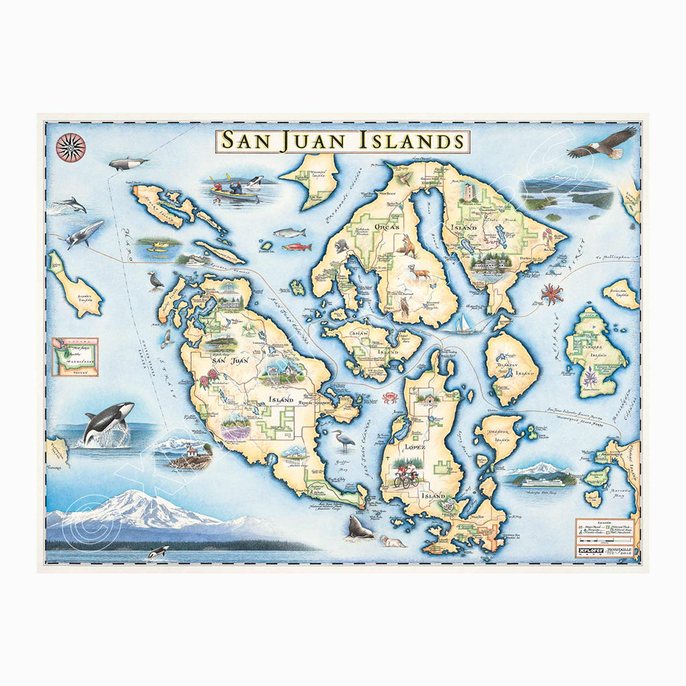 San Juan Islands 1000 Piece Jigsaw Puzzle Xplorer Maps (ONLINE ORDER ONLY)